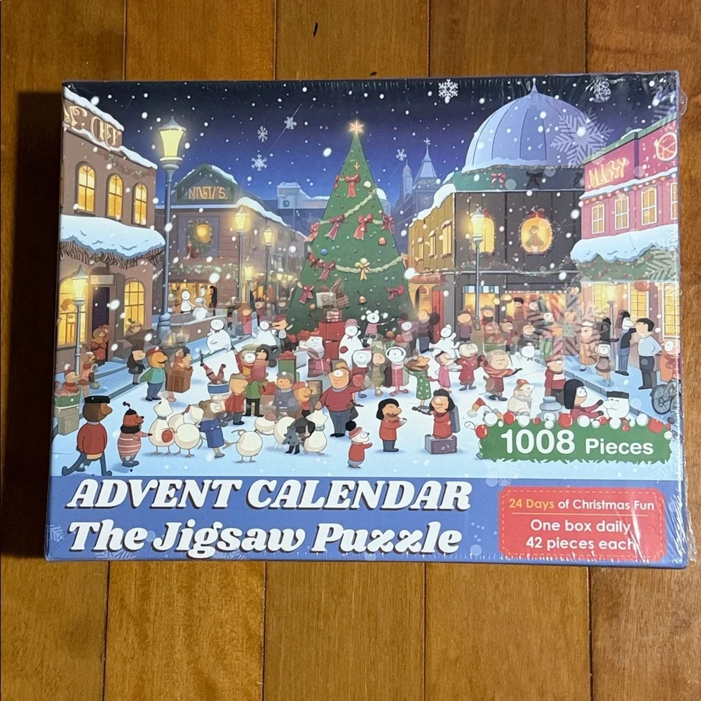 NWT Christmas Advent Calendar Jigsaw Puzzle Holiday